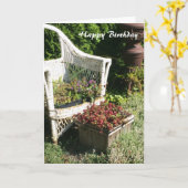 Floral Country Charm Birthday Greeting Kaart (Gele Bloem)