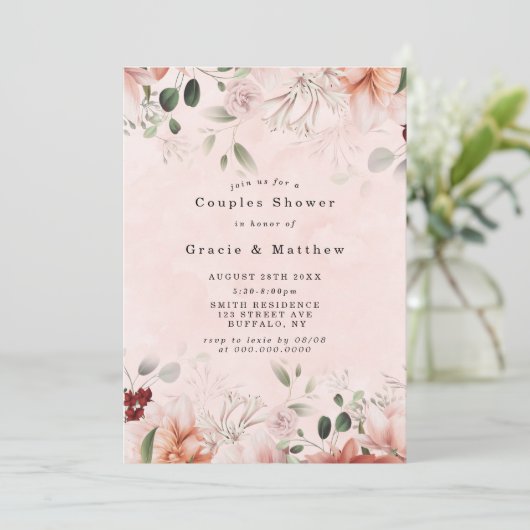 Floral Couples Shower van de Herfst van het voorja (Staand voorkant)