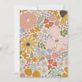 Floral Couples Trouwen Vrijgezellenfeest Kaart (Achterkant)