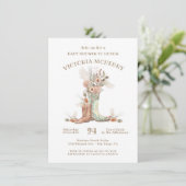 Floral Cowboy Boots Baby shower Kaart (Staand voorkant)