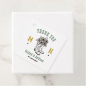 Floral Cowboy Boots Western Land Rustic Wedding Bedankjes Labels (In situ)