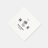 Floral Cowboy Boots Western Land Rustic Wedding Servet (Hoek)