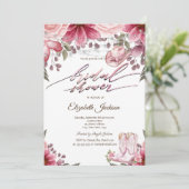 Floral Cowgirl Boots Hat Lights Bridal Shower  Kaart (Staand voorkant)