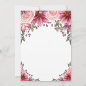 Floral Cowgirl Boots Hat Lights Bridal Shower  Kaart (Achterkant)