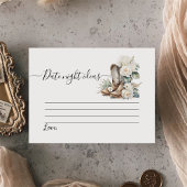 Floral Cowgirl Boots Vrijgezellenfeest Datum spel Informatiekaartje