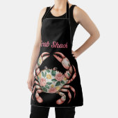 Floral Crab Art Coastal Design Custom Schort (Insitu)