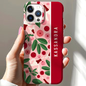 Floral Cranberries Aangepaste gepersonaliseerde na Case-Mate iPhone Case