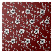 Floral Cranberry Tegeltje (Voorkant)