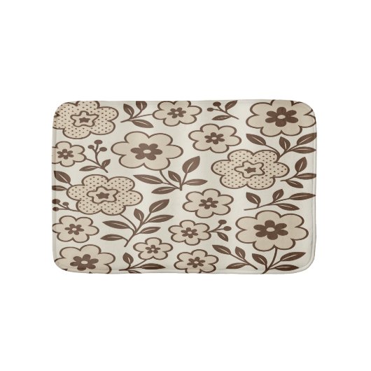 Floral Cream Badmat (Voorkant)