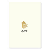 Floral Cream en Sage Green Wedding Kaart (Achterkant)