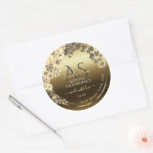 Floral Cream Gold Product Packaging Label Monogram (Envelop)