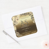 Floral Cream Gold Product Packaging Label Monogram (Envelop)