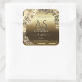 Floral Cream Gold Product Packaging Label Monogram (Tas)