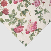 Floral Cream Pink Rose Tissuepapier (Detail)