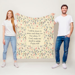 FLORAL Cream | Vredesslaapstand | CHRISTELIJK Fleece Deken