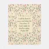 FLORAL Cream | Vredesslaapstand | CHRISTELIJK Fleece Deken (Voorkant)