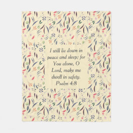 FLORAL Cream | Vredesslaapstand | CHRISTELIJK Fleece Deken