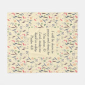 FLORAL Cream | Vredesslaapstand | CHRISTELIJK Fleece Deken (Voorkant (Horizontaal))