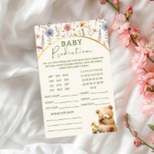 Floral Creamy Fun Teddy Bear Prediction Kaart