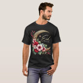 Floral Crescent Eid Mubarak Mannen Tshirt (Voorkant volledig)