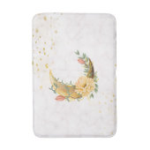 Floral Crescent Moon, Beige en Geel Graphic Badmat (Voorkant Verticaal)