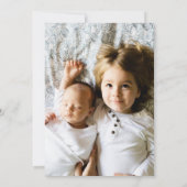 Floral Crest Baby Girl Birth kondiging Kaart (Achterkant)