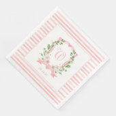 Floral Crest Baby shower Paper Dinner Napkins Servet (Hoek)