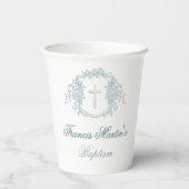 floral crest | Baptism Papieren Bekers (Achterkant)
