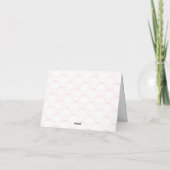 Floral Crest Blush Pink Het is een meisje Baby sho Bedankkaart (Achterkant)