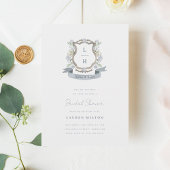 Floral Crest Bridal Shower Uitnodiging