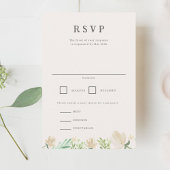 Floral Crest Bruiloft RSVP