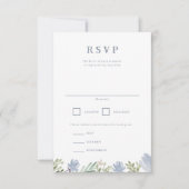 Floral Crest Bruiloft RSVP Kaartje (Voorkant)