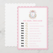 Floral Crest | De thee morsen | Vrijgezellenfeeste Kaart (Voorkant / Achterkant)