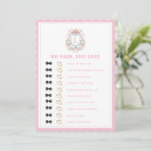 Floral Crest | De thee morsen | Vrijgezellenfeeste Kaart (Staand voorkant)