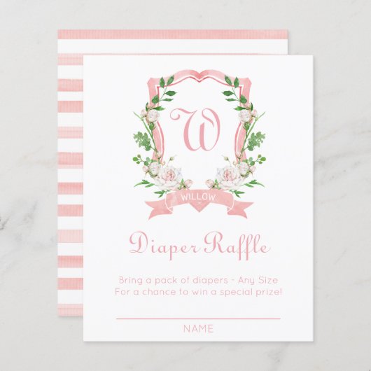 Floral Crest Diaper Raffle (Voorkant / Achterkant)