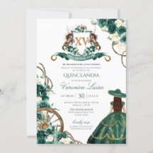 Floral Crest Emerald Green Charro Quinceanera