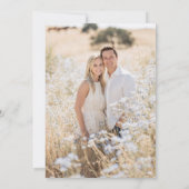 Floral Crest Equestrian Horseshoe Monogram Photo Save The Date (Achterkant)