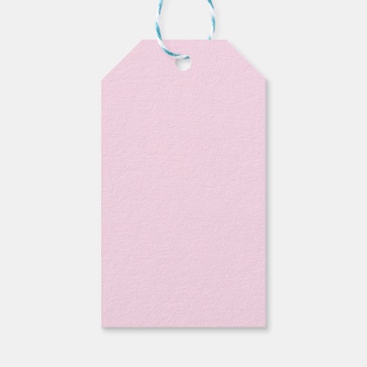 Floral Crest Monogram Roze Cadeaulabel (Achterkant)