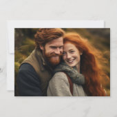  Floral Crest Sage op Olive Monogram Foto Save The Date (Achterkant)