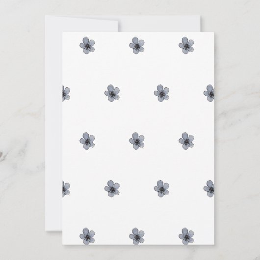 Floral Crest uitnodiging (Achterkant)