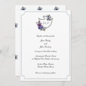 Floral Crest uitnodiging (Voorkant / Achterkant)