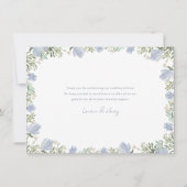 Floral Crest Waterverf Monogram Bruiloft Bedankkaart (Achterkant)