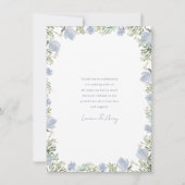 Floral Crest Waterverf Monogram Bruiloft Flat Bedankkaart (Achterkant)