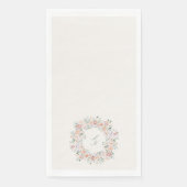 Floral Crest Wedding Monogram Servet (Voorkant)