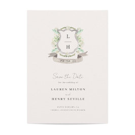 Floral Crest Wedding Save The Date
