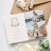 Floral Crest Wedding Save The Date