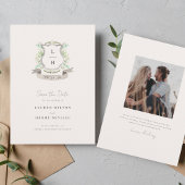 Floral Crest Wedding Save The Date