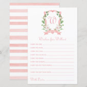 Floral Crest wenst Baby (Voorkant / Achterkant)