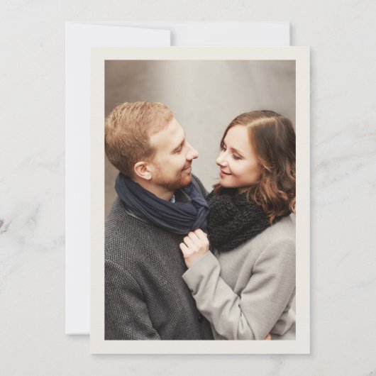 Floral Crest Western Hoefijzer Monogram Bruiloft Save The Date (Achterkant)