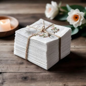 Floral Crest Western Hoefijzer Monogram Bruiloft Servet